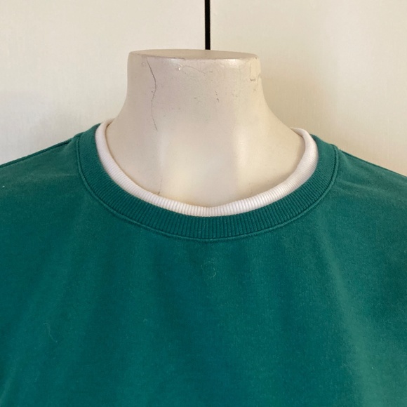 Alfred Dunner Double Collar Green Sweatshirt Colorful Bicycle and Tree Embroider - Picture 4 of 6